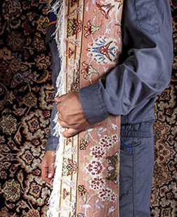 قالی لول در قالیشویی همدان